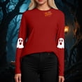 thumbnail image 4 of enyan Halloween Shirts for Women Casual Long Sleeve Pumpkin Ghost Tshirts Crew Neck Loose Tee Tunic Tops Women Halloween Shirts Red,XXXL, 4 of 7