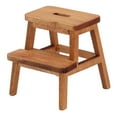 thumbnail image 1 of Taburete para casa de muñecas 1/12, con 4 patas, 2 escalones, ligero, rectangular, de madera, 1 of 14