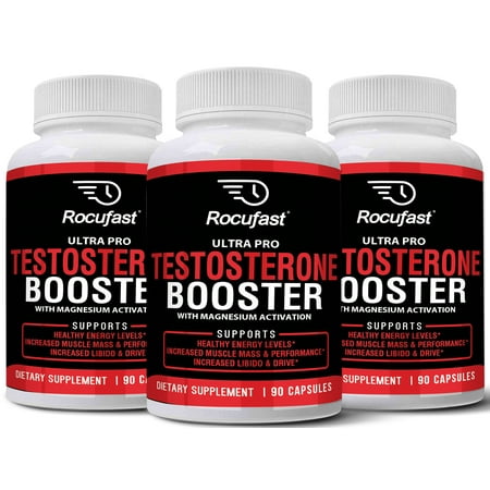3-Pack Premium Testosterone Booster for Men - Energy, Fat Burner, Endurance Test Boost - 60 Capsules