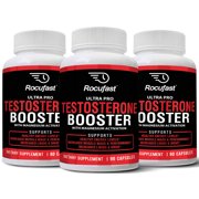 3-Pack Premium Testosterone Booster for Men - Energy, Fat Burner, Endurance Test Boost - 60 Capsules