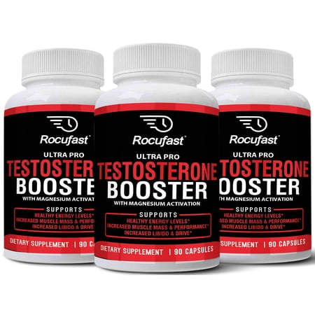 3-Pack Premium Testosterone Booster for Men - Energy, Fat Burner, Endurance Test Boost - 60 Capsules