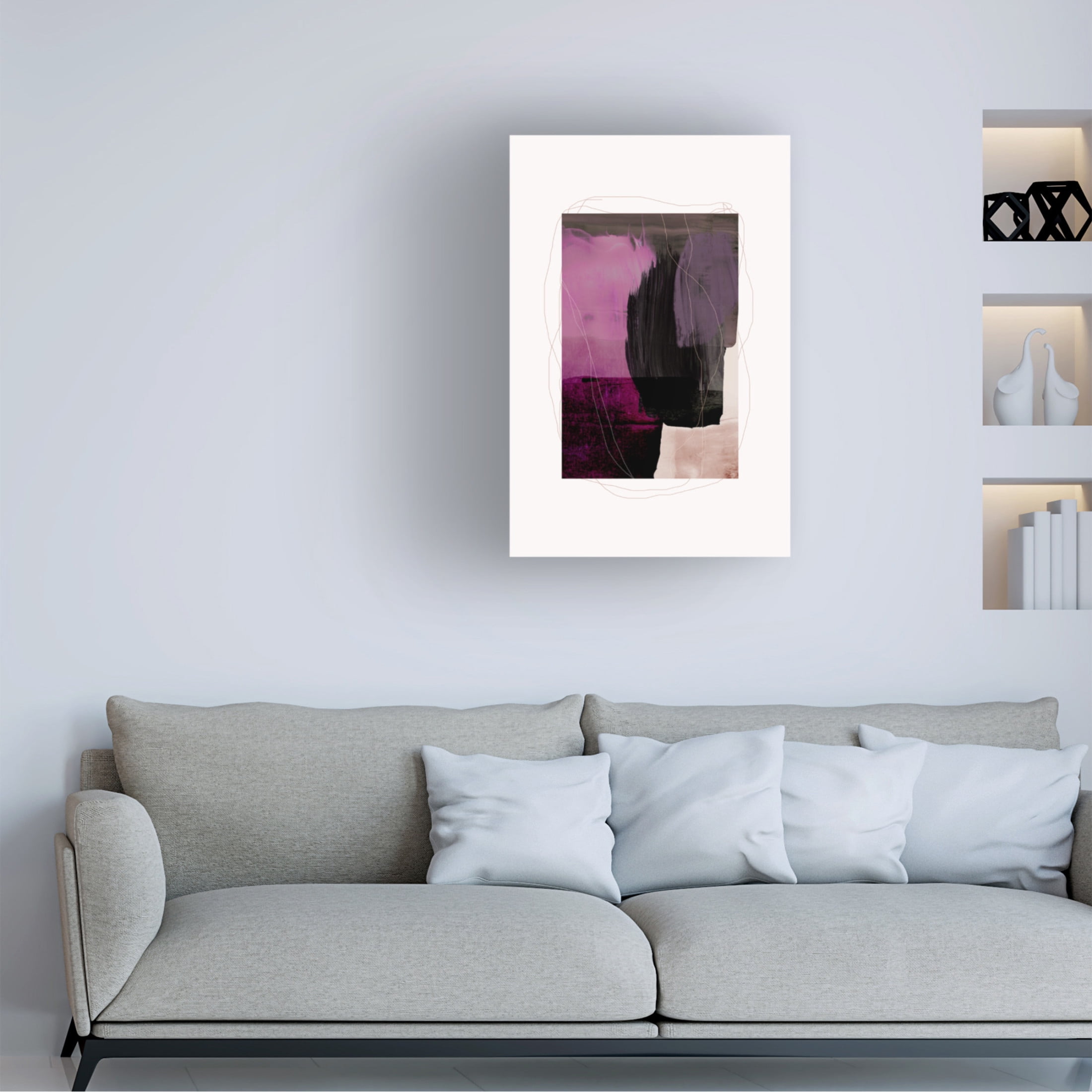 Trademark Fine Art Mareike Bohmer  Abstract Brush Strokes 77 Canvas Wall Art