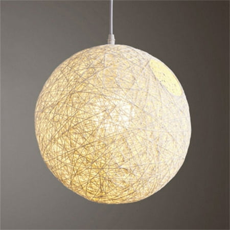 

GloryStar Round Concise Hand-woven Rattan Vine Ball Pendant Lampshade Light Lamp Shades Light Accessories(15cm Diameter)