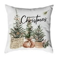thumbnail image 2 of Christmas Pillow Case Cover with Zipper, Decorative Holiday Pillowcase for Sofa Bed, Indoor Outdoor Polyester Pillow Cover(A), 2 of 4