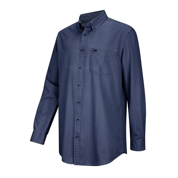 Hoggs of Fife Archerfield Denim Shirt - Indigo Blue Medium Blue
