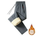 thumbnail image 2 of Women's Winter Lined Casual Trousers with Wool Insulation for Warmth and Comfortable All Day Wear Elastic High Waisted Straight Leg Pull On Trousers, 2 of 4