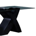 thumbnail image 4 of ACME Pervis Dining Table, Black & Clear Glass, 4 of 5