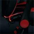 thumbnail image 4 of Output Gaming Chair in Black Faux Leather with LED Light Piping and Red Trim, 4 of 10