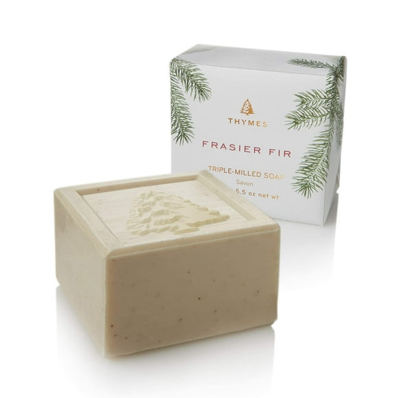 Thymes Frasier Fir Savon en Barre - Savon pour les Mains et le Corps Parfumé au Pin (5,5 oz)