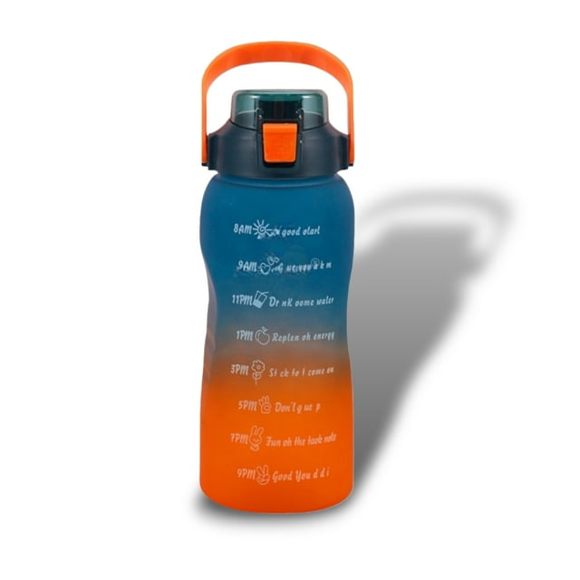 Botella Motivacional 2 Litros JustClick MX Libre de BPA Cierre Hermético