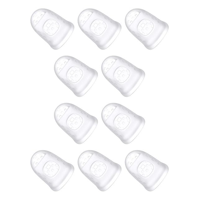 Bearachild Silicona para guitarra yemas de los dedos protectores de dedos antideslizante ukelele Fingerstall ahuecado hipoalergénico estirable Type2 NO2