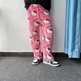 thumbnail image 2 of Sanrio-Pijama de franela de Hello Kitty para mujer, pantalones cálidos de lana de dibujos animados, pantalones casuales para el hogar, moda de otoño e invierno, color negro, 2 of 4