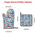 thumbnail image 2 of Fotbe Dogs With Pool Floats for 4Pcs Oven Mitts and Pot Holders, 500℉ Heat Resistant Oven Mitts , Non-Slip Silicone Surface Safe for Baking, Cooking, BBQ, 2 of 6