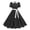 Black#sun dress, variant on L Women's 1950s Retro Dress Short Sleeve Polka Dot Swing Midi Dress with Belt Cocktail Rockabilly Dresses Hepburn-Style Pink