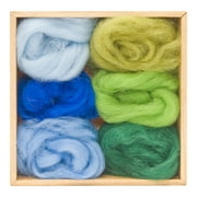 Woolpets, Wool Roving 6-Pack Set, Forest & Sky Colors, 1.5 oz bag, 5110, 907170051101