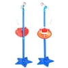 Portable Kids Karaoke Machine Toy Adjustable Star Base Stand Microphone Music Play Toys - Blue