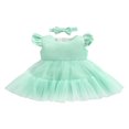thumbnail image 1 of Little Girls Sweet Style Dress  Mesh Splicing Princess Skirt, 1 of 9