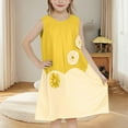 thumbnail image 2 of Tranfacy Robes pour Petite Fille, Robe d'Été pour Filles, Robe pour Enfants 18 m-7 A, Robe d'Été Sans Manches à Col Rond, Robe de Princesse Élégante, 2 of 5