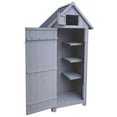 thumbnail image 5 of Outop Adjustable Wooden Garden Storage Shed with Installation Kit, 65.75" x 30.31" x 20.48", Natural, 5 of 7