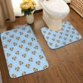 thumbnail image 2 of Yiaed Terrier Print Bathroom Mat Set 2 Pieces Mat Anti-Skid Pad Ultra Soft and Absorbent Bathroom Bath Mat Contour Bath Rugs for Toilet Base, 2 of 6