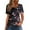 Multicolor 01, variant on QQAMB T-Shirts for Women Plus Size Suqare Neck Floral Printed Casual Summer Loose Short Sleeve Blouse Shirts Purple XL