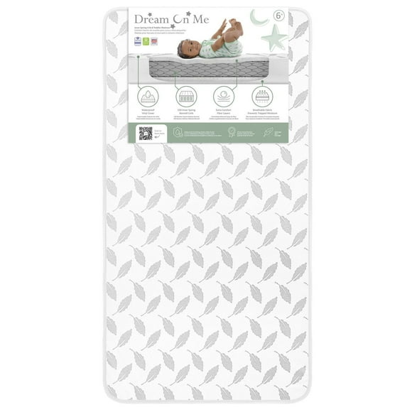 Dream On Me 2-In-1 Breathable Premium Coil Inner Spring Standard Crib And Toddler Mattress, Model #BR-132