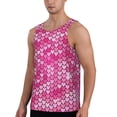 thumbnail image 2 of Balery shiny with pink heart Pattern Men's Workout Tank Top Gym Muscle Tee Fitness Bodybuilding Sleeveless T Shirt Quick Dry Fit Muscle Tank Top Slim-Fit Tank-4X-Large, 2 of 7