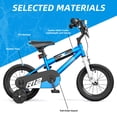 thumbnail image 6 of Korimefa 12 inch Kids Bike for Boys Ages 3-6 Years Children, Toddler Bike with Training Wheels, Dual Brakes, Easy Assembly,BMX Style Training Bicycle,Blue White, 6 of 9