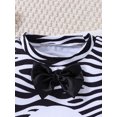 thumbnail image 6 of Caoirhny Little Girls Summer Casual Jumpsuit Sleeveless Crewneck Zebra Print Playsuit with Bow Decor, 6 of 9
