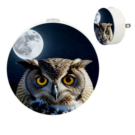 

YZUOUZY Night Light Nightlight Small Lamps Set of 2 Bird Owl Star Night Sky Moon
