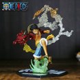 thumbnail image 2 of One Piece Anime Monkey D Luffy Roronoa Ace Pvc Action Model Collection Cool Stunt Figure Toy Gift Qiuyongming unisex, 2 of 2