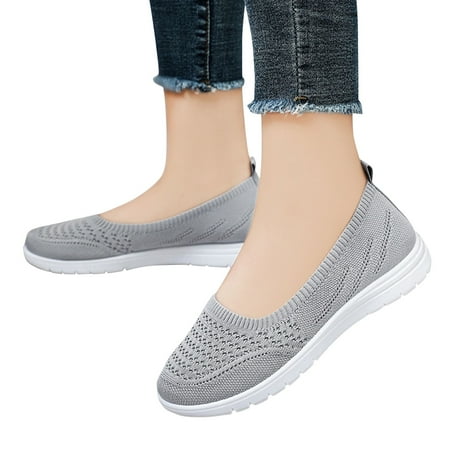Oyedens Orthopedic Walking Shoes for Women Comfortable Slip on Loafers Lightweight Work Sneakers
