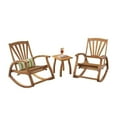 thumbnail image 2 of Noble House Sunview Outdoor Rustic Recliner Rocking Chair w/ Table Teak, 2 of 16
