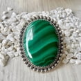 thumbnail image 2 of Handcrafted Malachite Gemstone Ring, Statement Ring. made In 925 Sterling Silver. Boho Ring, Green Stone Ring, Boho Jewelry, Gift For Her,.., 2 of 4