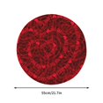 thumbnail image 3 of Love Rose Valentine's Day Round Carpet Bedroom Study Living Room Tea Table Yoga Mat Customization Red, 3 of 6