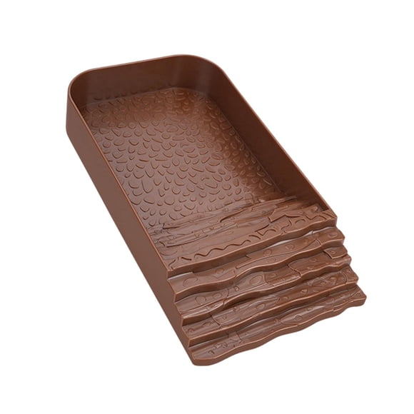 Piscina para reptiles, bebedero para reptiles, accesorios para hábitats de acuarios paisajísticos Marrón Rojo