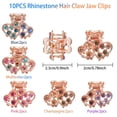 thumbnail image 2 of 10PCS Rhinestone Hair Claw Jaw Clips, Crystal Metal No-slip Hair Grip Clamps, Mini Heart Bangs Clip Bow Hair Claw Gripper, for Women Girls Hair Pins, 2 of 5