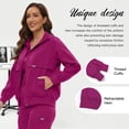 thumbnail image 3 of NiaaHinn Scrub Jackets for Women - Long-Sleeve Stand-Up Collar Zipper Uniform, Medical Scrub Jacket for Nurses and Doctors, 7 Colors, 3 of 7