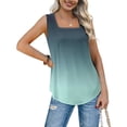 thumbnail image 5 of Yubnlvae Women's Square Neck Tank Top - 2025 Vintage Inspired Casual Summer Blouse Retro Elegant Style | Breathable Fabric (Khaki | S), 5 of 9