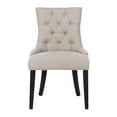 thumbnail image 3 of SAFAVIEH Abby Contemporary Linen Solid Dining Side Chair, Taupe (Set of 2), 3 of 7