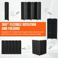 thumbnail image 3 of VEVOR 6 Panel Room Divider Hand-Woven Folding Privacy Screen with Hinges Black, 3 of 9