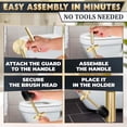 thumbnail image 6 of 2 PCS Gold Toilet Brush and Holder Set - Brushed Stainless Steel Gold Toilet Bowl Brush and Holder with Replacable Head, Removable Inner Bowl, and Splash Protection - Dense Bristles for Cleaning, 6 of 9
