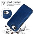 thumbnail image 2 of Compatible with iPhone 16e Case, with PU Leather Credit Card Holder Magnetic Back Stand Cell Accessories Flip Purse Slim Design Phone Cover for iPhone 16e Women Men, Darkblue, 2 of 11