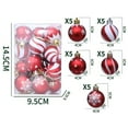thumbnail image 3 of 25pcs Red & White Christmas Ball Ornaments - 4cm Shatterproof Hanging Decor for Xmas Tree, Holiday Party & Home Festive Decoration, 3 of 8