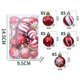 thumbnail image 3 of Adornos navideños, adornos navideños, regalos navideños, adornos navideños, adornos para árboles, 25 bolas navideñas irrompibles rojas y blancas, juego de colgantes, 3 of 8