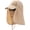 Khaki, variant on Unisex UPF 50+ 360° Sun UV Protection Sunhat with Face Neck Flap Portable Foldable Baseball Cap