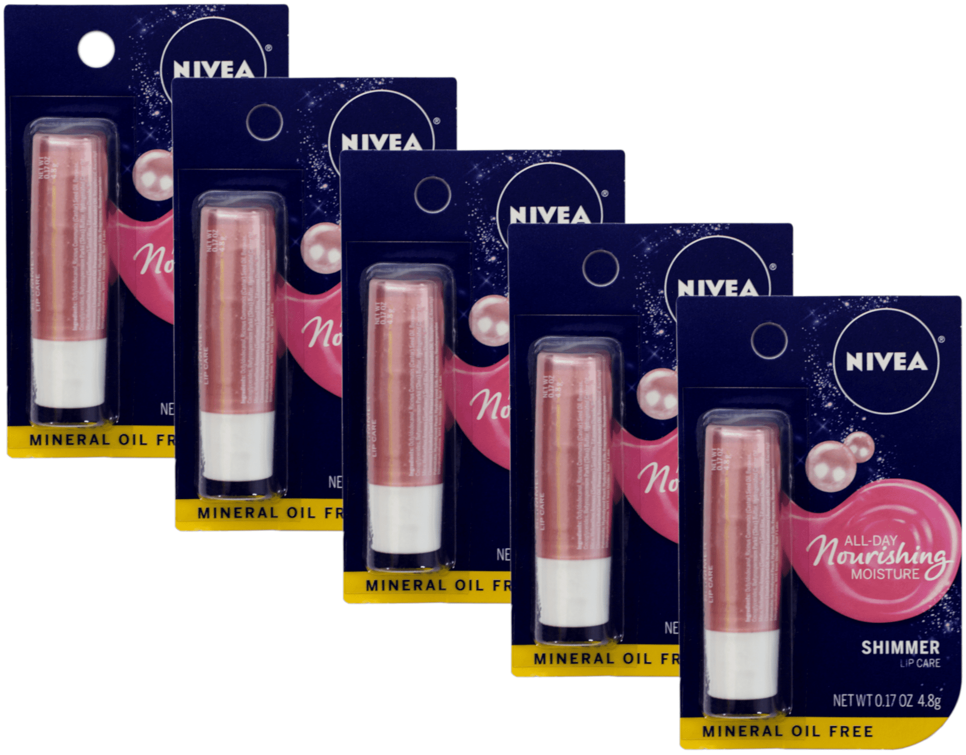 Nivea AllDay Nourishing Moisture Shimmer Lip Care Mineral Oil Free 0.