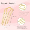 thumbnail image 2 of Hair Fork Clip Hair Side Combs Hair Pins for Updo Bun, 6 Pcs U Shaped Teeth Hair Sticks Forks Combs for Updo Vintage Hair Styling Tool Hair Accessories for Women Girls, 2 of 4