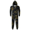 thumbnail image 4 of Fgnfyis Ensemble de Pyjamas de Noël pour Famille Parent-Enfant Mode Imprimé Ample et Confortable Combinaison à Capuche avec Fermeture Éclair Pyjama (Style Papa) Pantalon de Pyjama Homme Or m, 4 of 4
