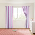 thumbnail image 2 of Mainstays Kids Blue and Purple Cabana Stripe Printed Blackout Rod Pocket with Back Tabs Single Curtain Panel, Set of 1, 38" W x 95" L, 2 of 6